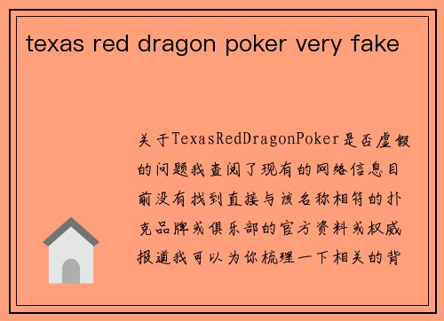 texas red dragon poker very fake